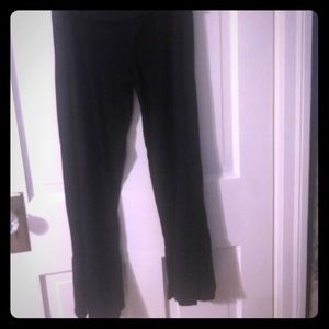 Black ruffle pants